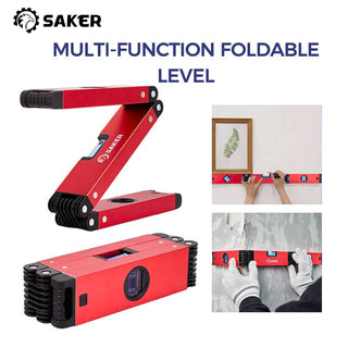 SAKER® Three-fold Multi-Function Foldable Level