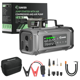 SAKER® Jump Starter with Air Compressor and Air Pump