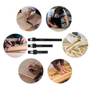 Saker Woodworking Multi-Function Marking Ruler Set